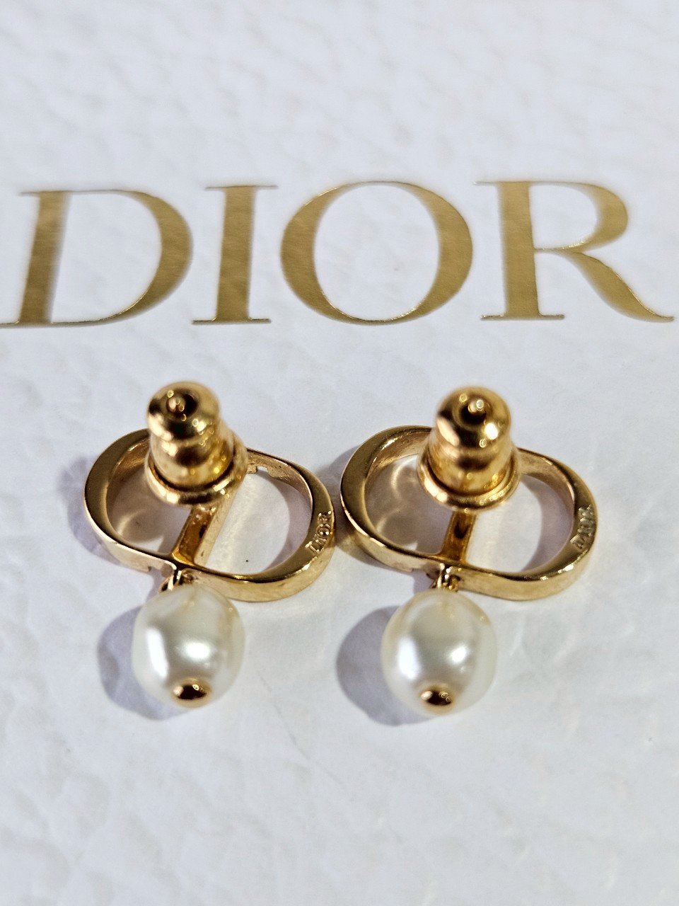 Dior Earring CD มุก