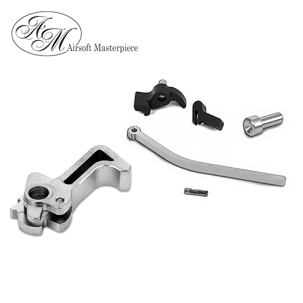 Airsoft Masterpiece CNC Steel Hammer & Sear Set for Marui Hi-CAPA (Infinity SR) Type 16 - Silver