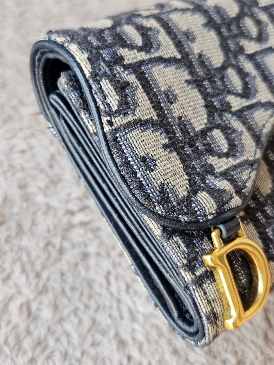 Dior Saddle Lotus Trifold Wallet