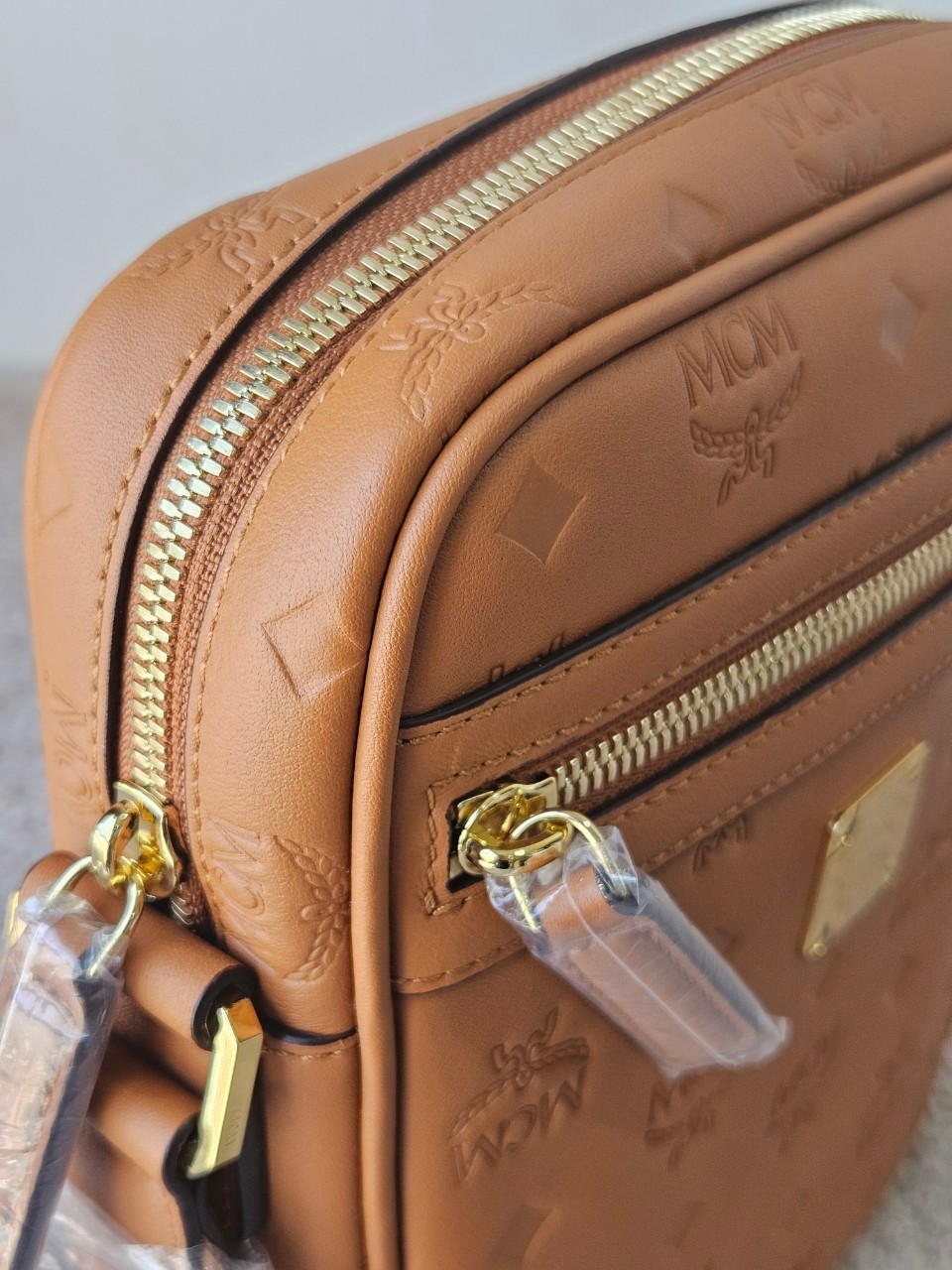 MCM Klassik Leather Crossbody Mini Bag