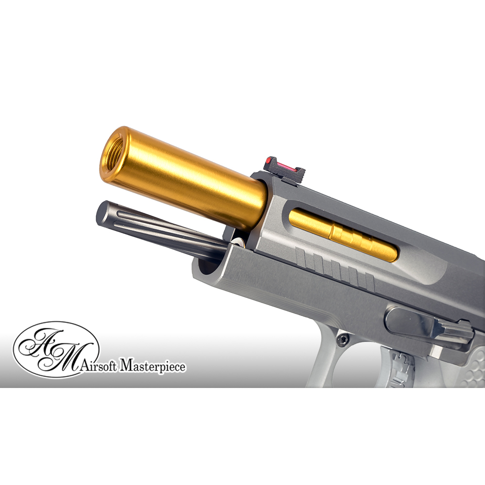 Airsoft Masterpiece Aluminum Threaded Outer Barrel for Hi-CAPA 5.1 (Grey)