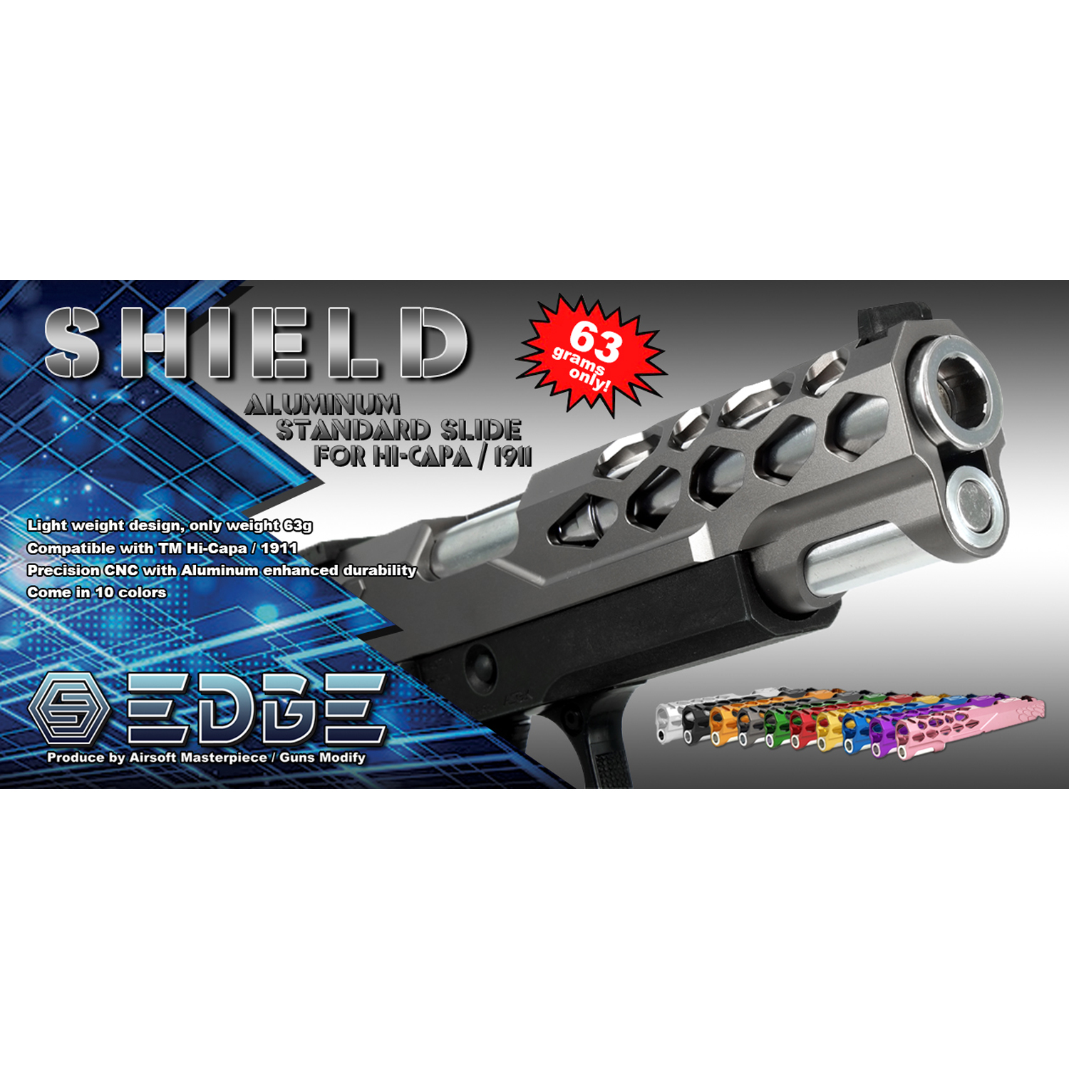 EDGE "SHIELD" Aluminum Slide for Hi-CAPA 5.1