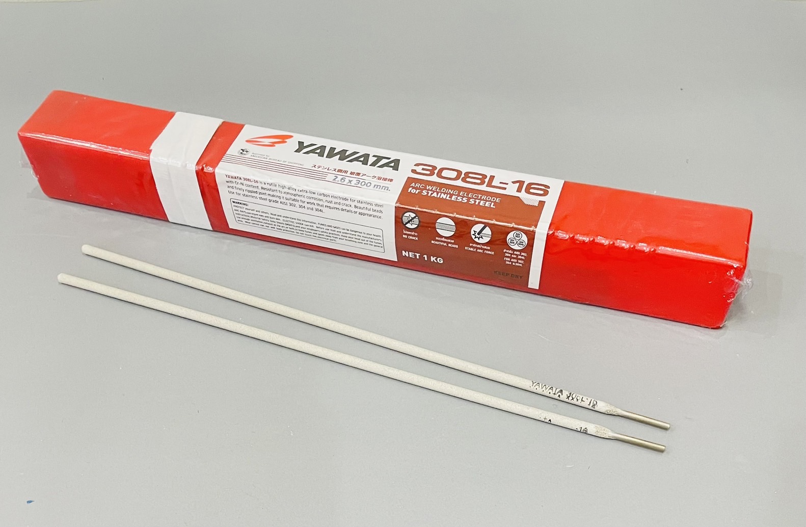 ลวดเชื่อมสแตนเลส ยาวาต้า 308L-16 2.6มิล (เส้นละ)
