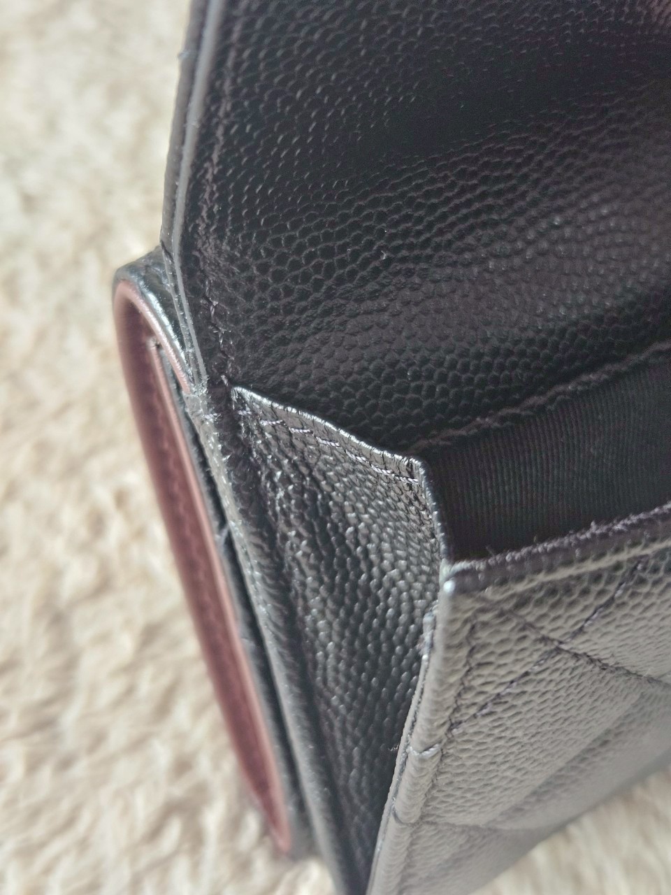 Chanel Trifold Short Black Caviar GHW Wallet