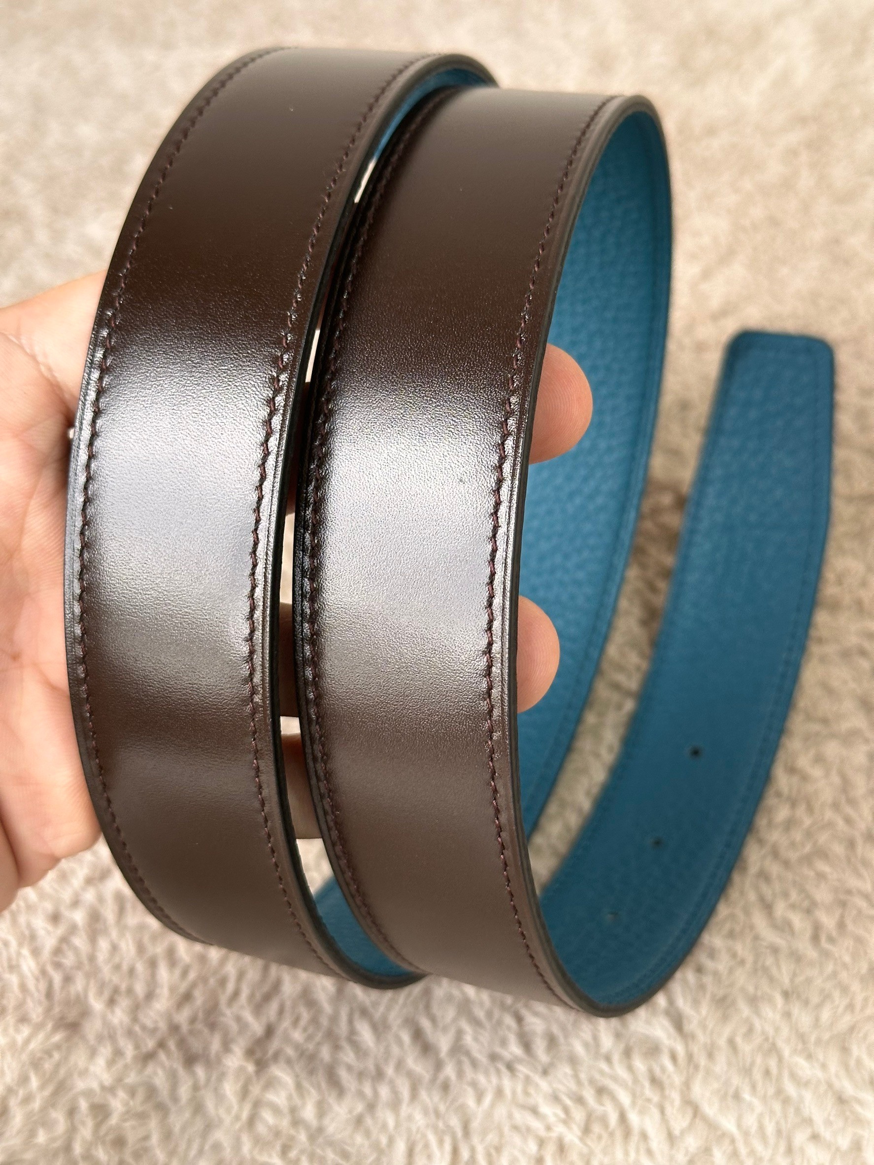 Hermes belt 32mm stamp Q square