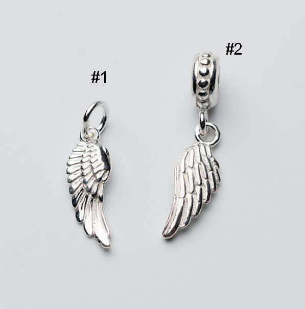 จี้เงินแท้ 92.5% Angle Wings แบบที่#1 6*19mm (1ชิ้น)