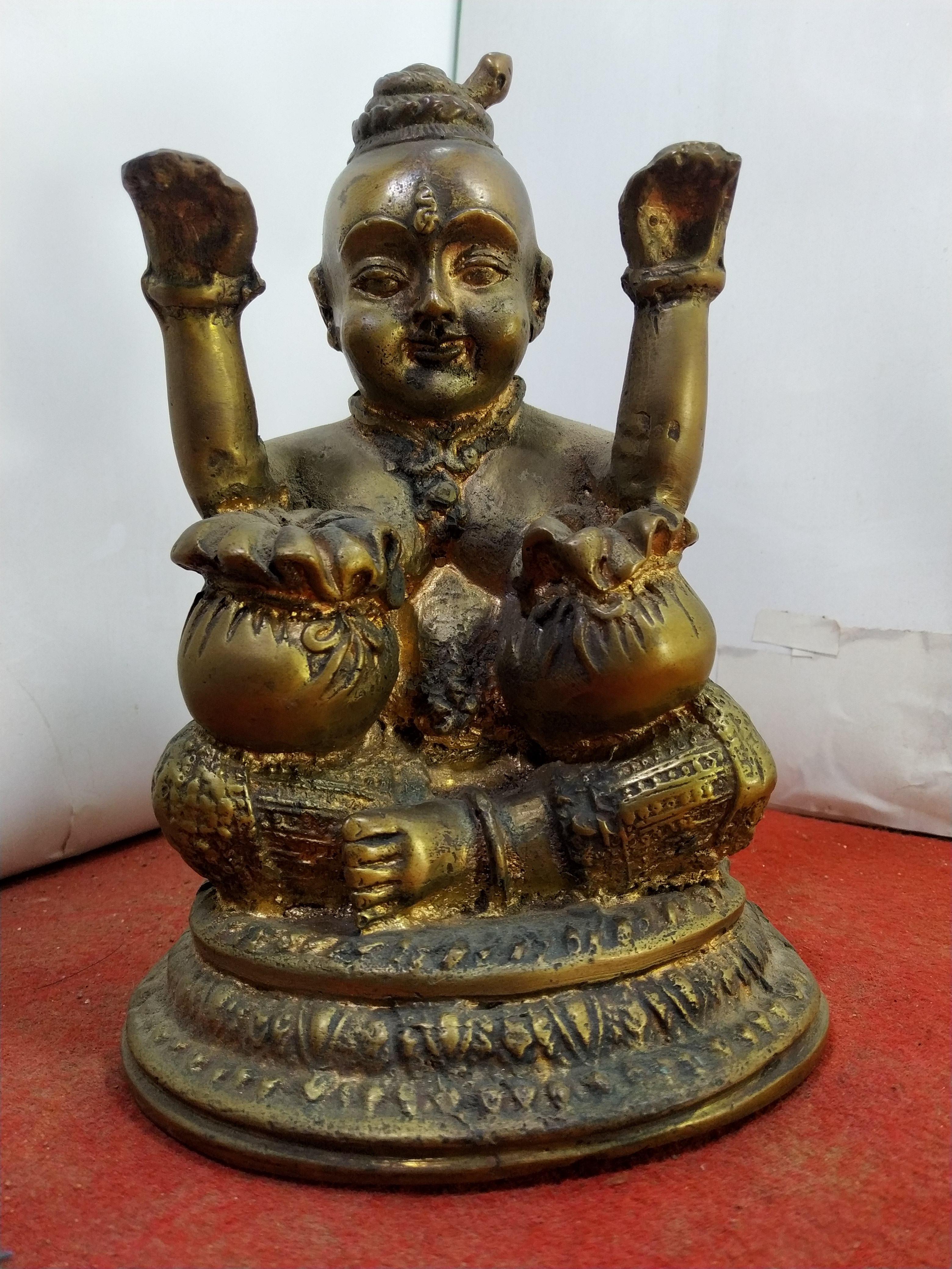 กุมารทองเจ้าสัวเฮง เนื้อโลหะ ฐานขนาด 5 นิ้ว