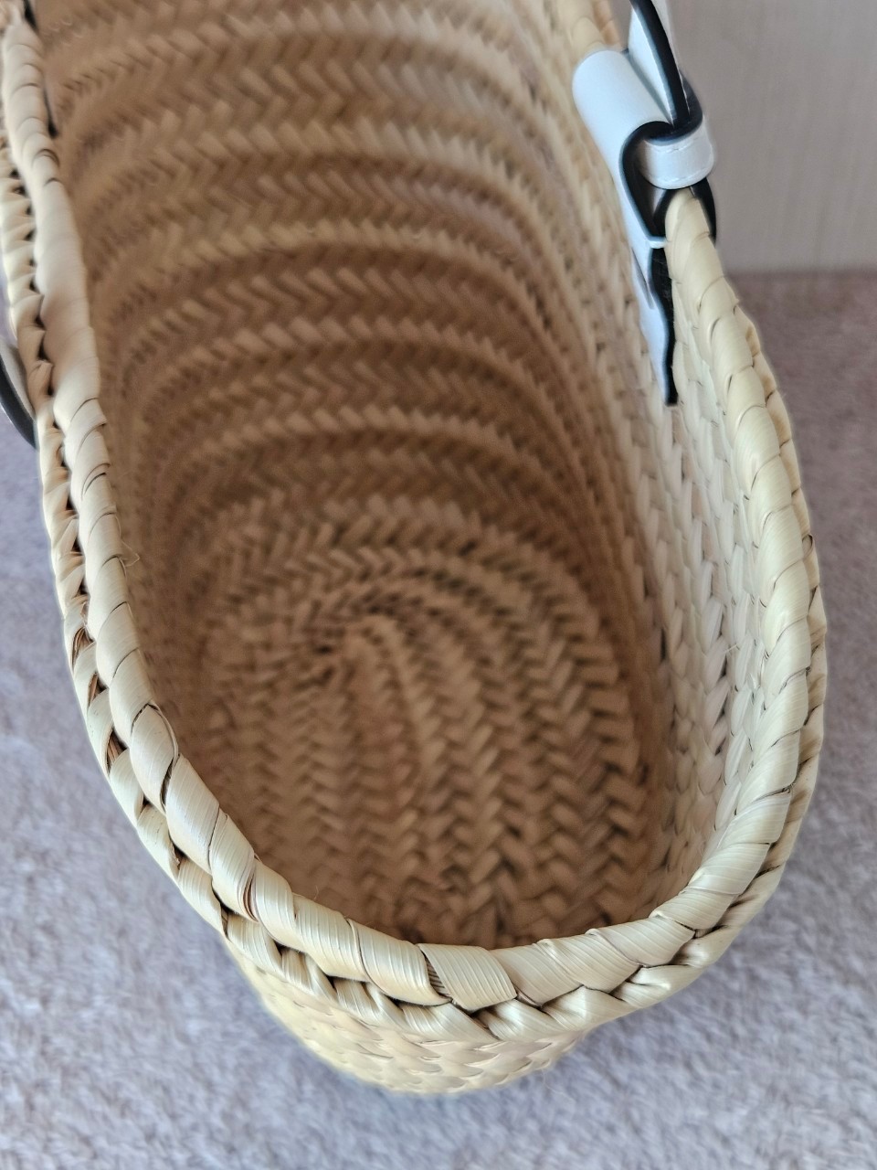 Loewe Basket Bag In Palm Leaf and Calfskin