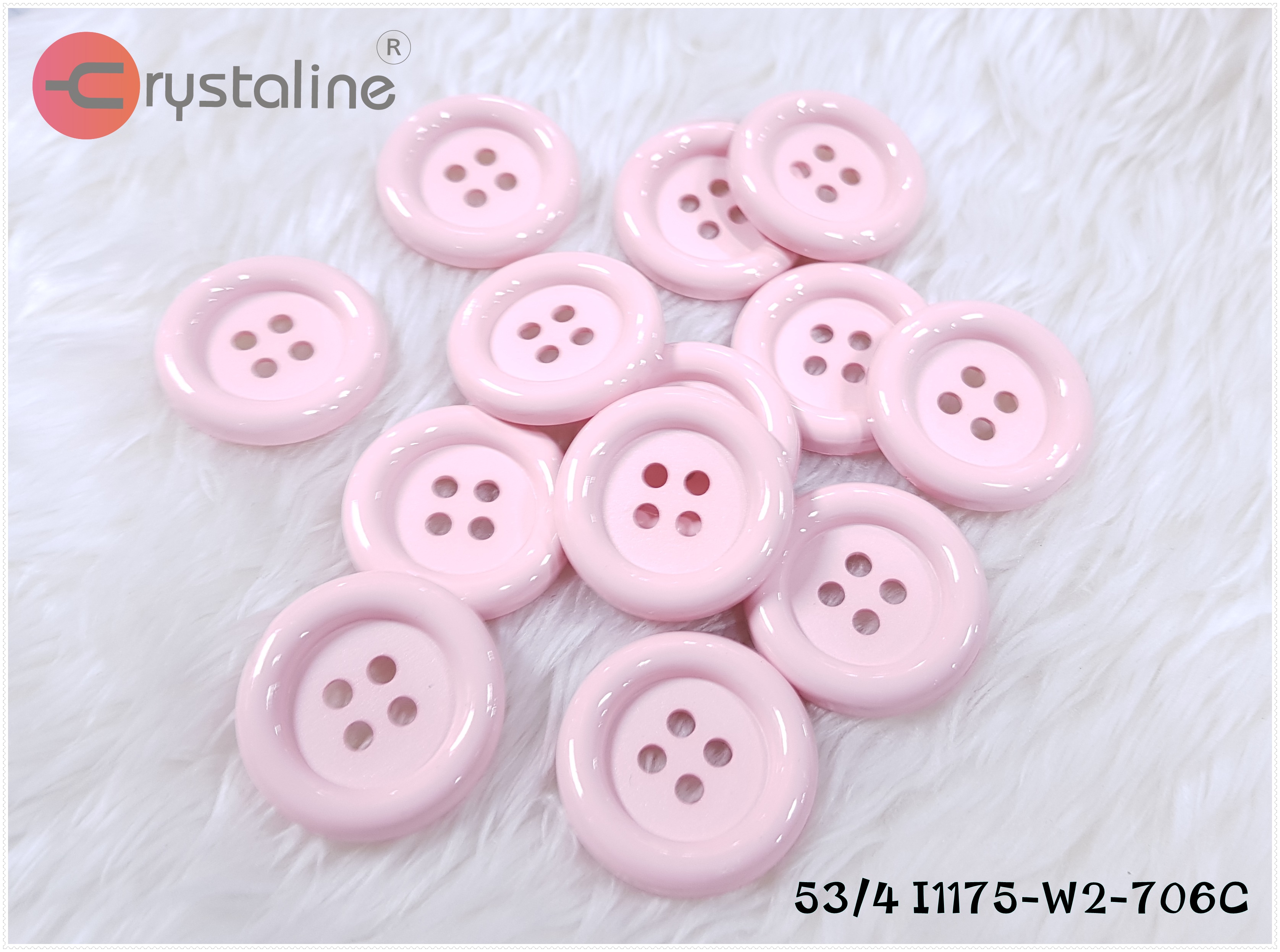 Big button - Pink col. (size 53L,50pcs/pack)