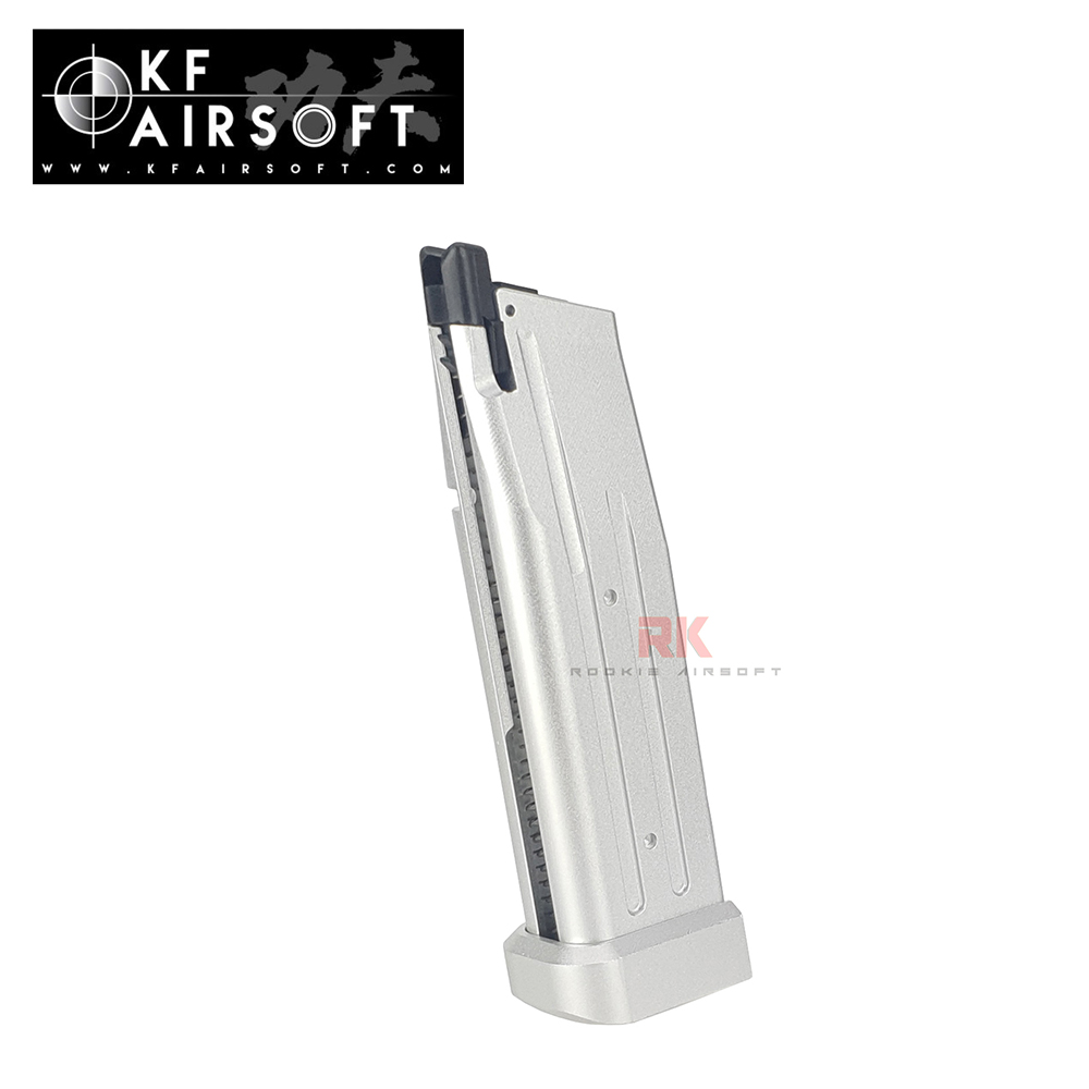 KF Airsoft CNC Aluminum 30rd Magazine For Marui Hi-Capa 5.1 - Silver