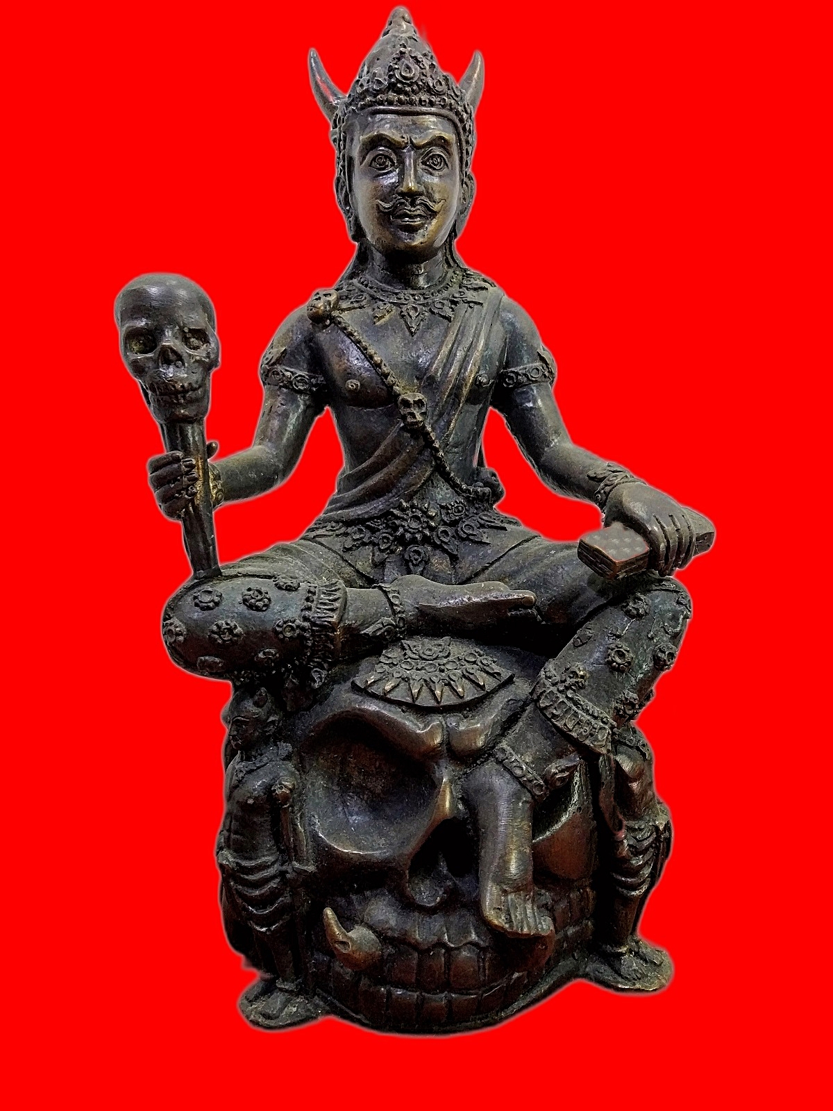พญายมราช ผู้เป็นใหญ่ในเมืองนรก เนื้อโลหะสำริด