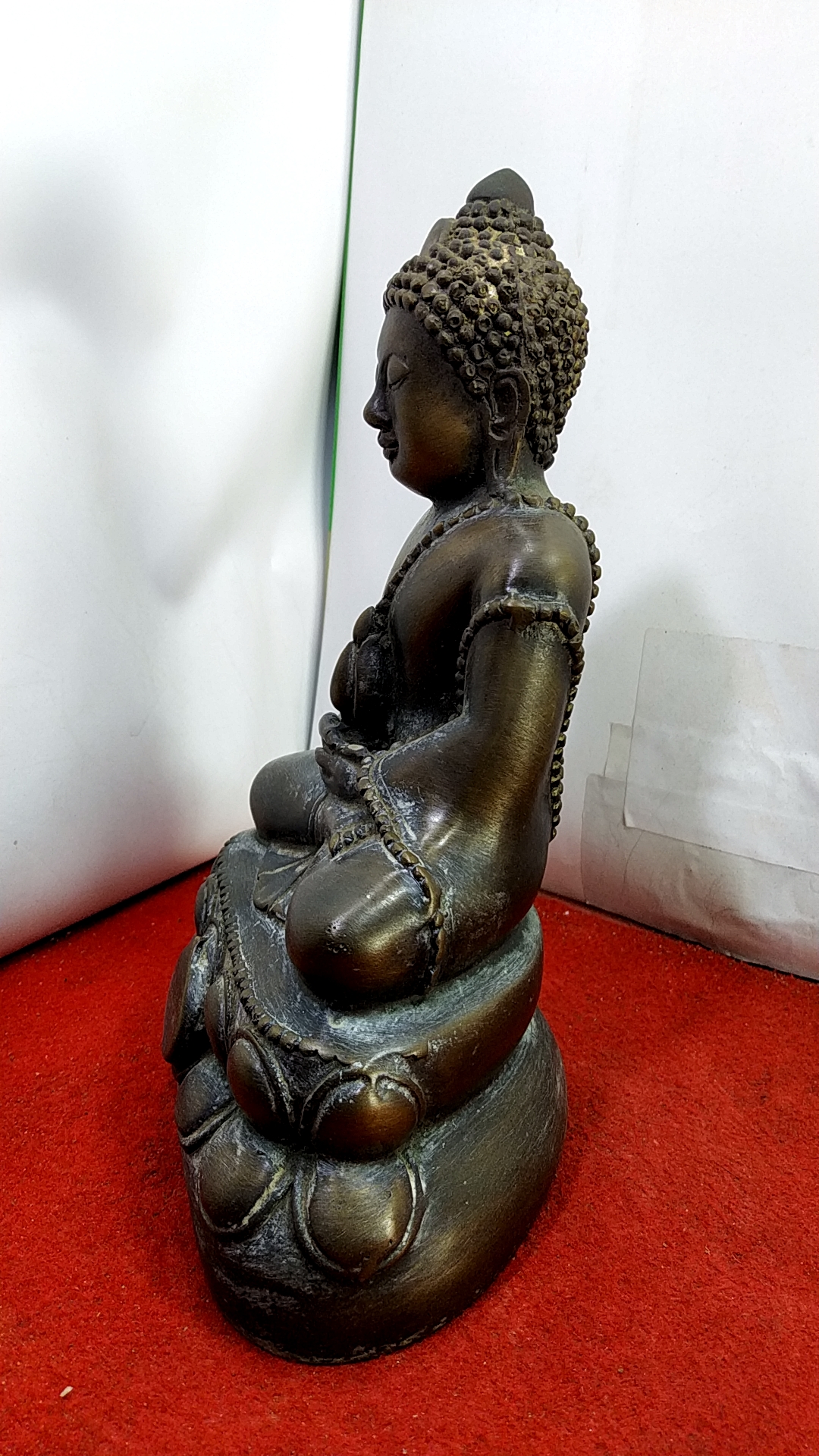 พระกริ่ง เนื้อโลหะขนาดบูชา ขนาดหน้าตัก 5 นิ้ว ขนาดฐาน 5.5 นิ้ว ความสูง 9 นิ้ว