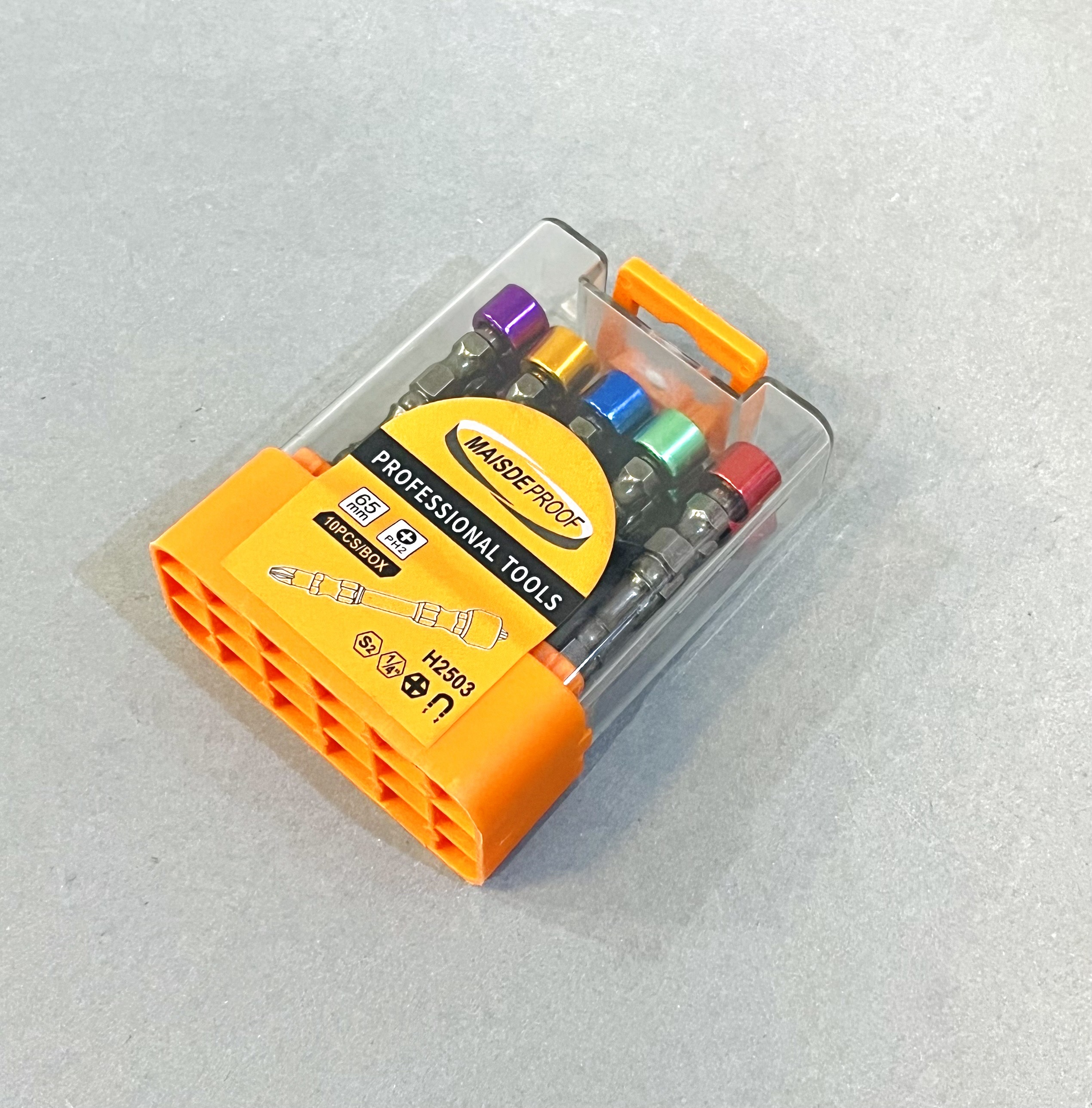 ดอกไขควงลม ปลอกแม่เหล็ก สีทองหัวน้ำเงิน