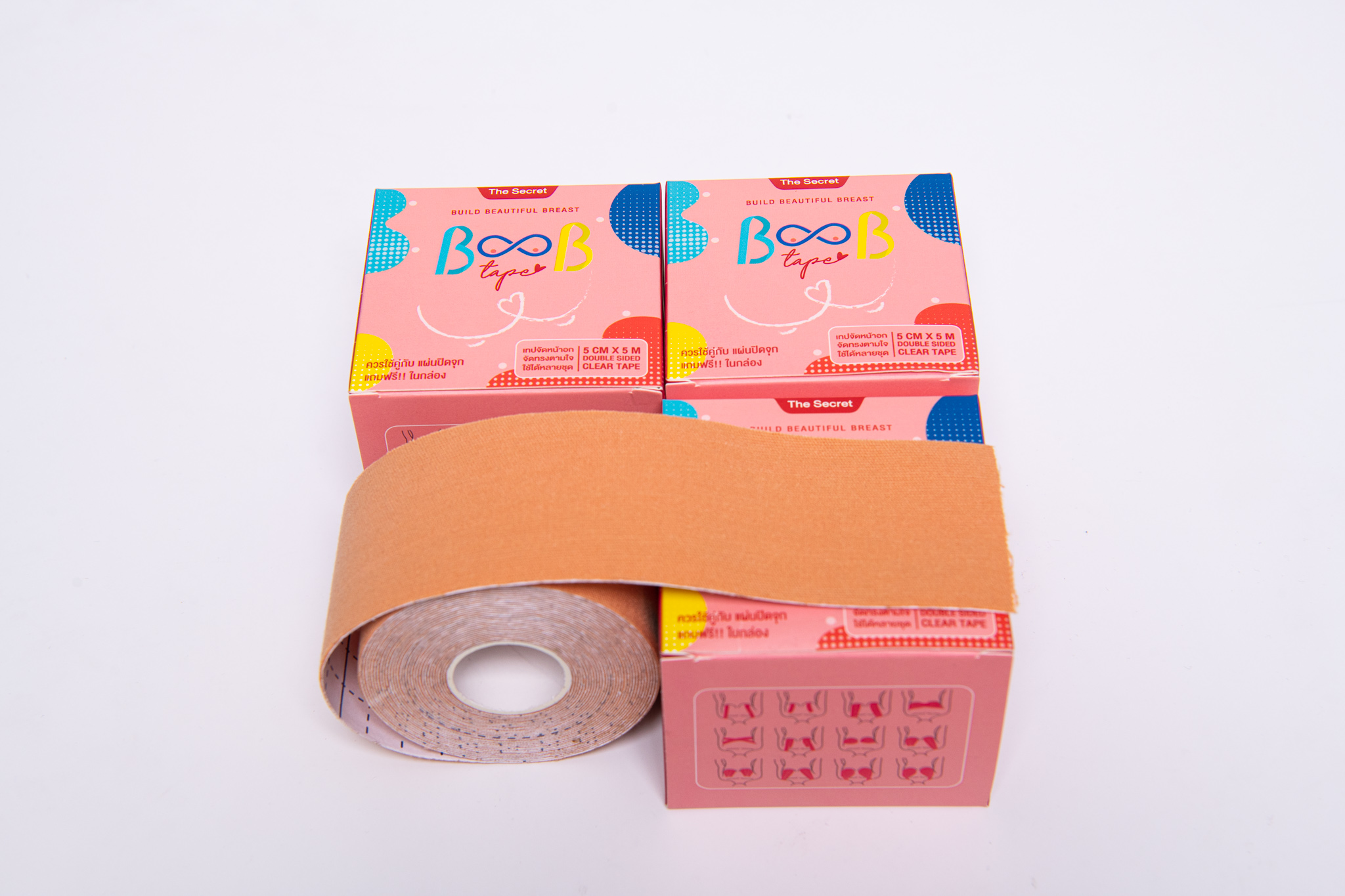 BOOB TAPE The Secret แถมฟรี‼️ ซิลิโคนปิดจุก เทปแปะกันโป๊ เทปผ้า เทปแปะอก เทปกาว เทปยกกระชับ