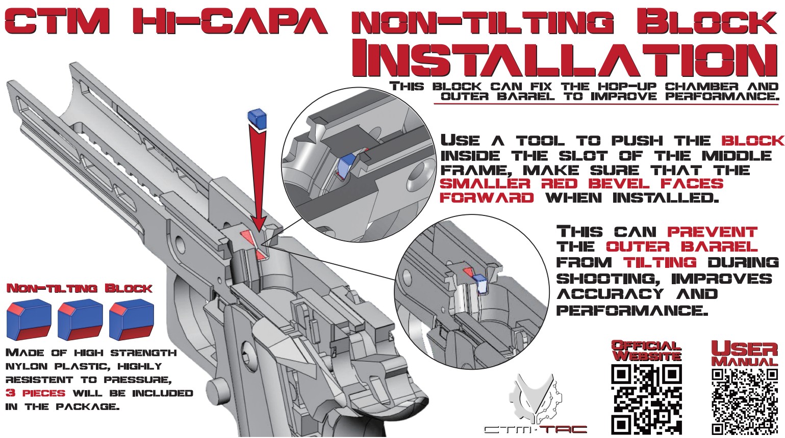 CTM Flatline Spilt Slide for Marui Hi-CAPA 5.1
