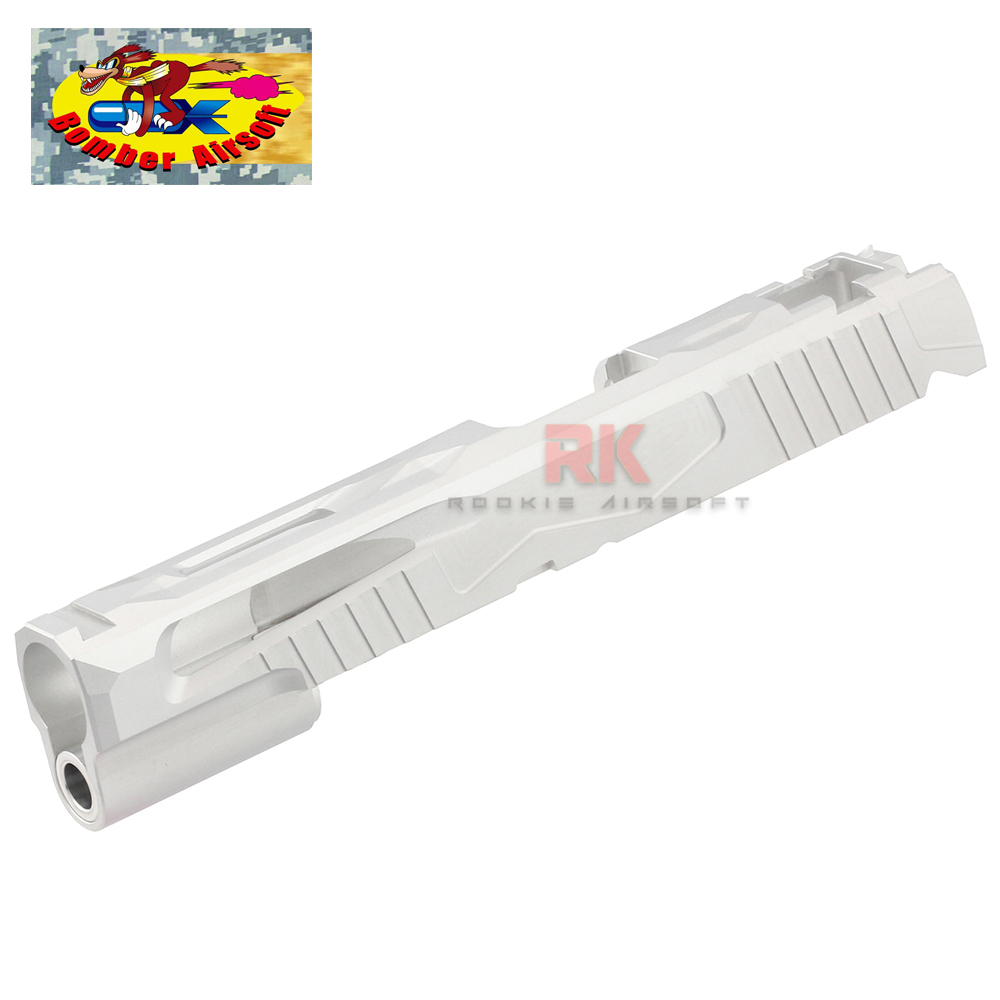 Bomber Battle Aluminum Standard Slide for Marui Hi-CAPA 5.1 / 1911 - Silver