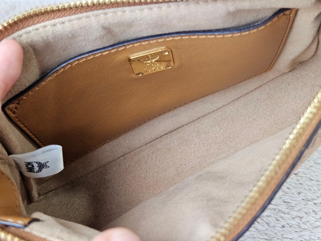 MCM Rabbit Top Zip Crossbody