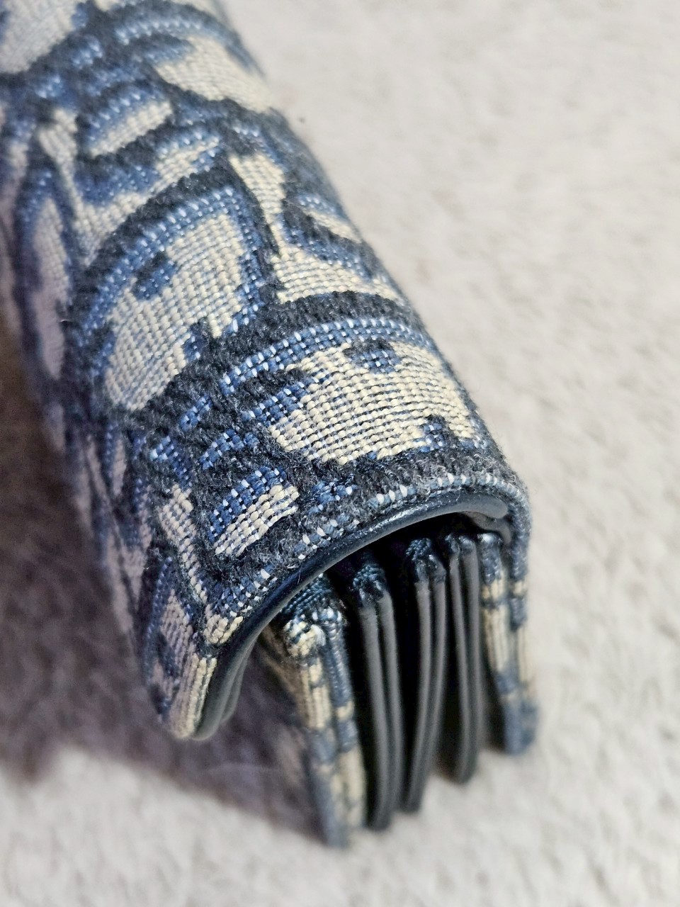 Dior Saddle 5 Gusset Card Holder Blue Dior Oblique Jacquard