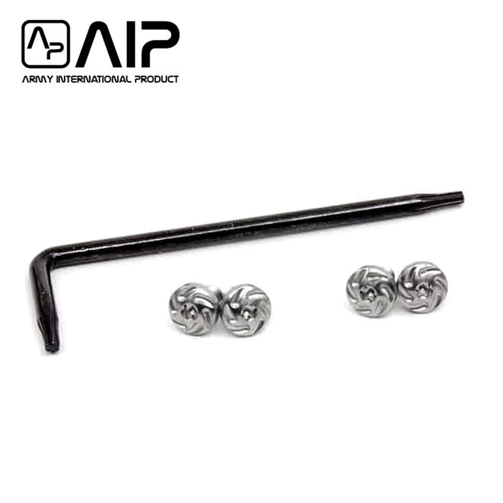 AIP Steel Grip Screw for Marui M1911 Type 2 (Silver)