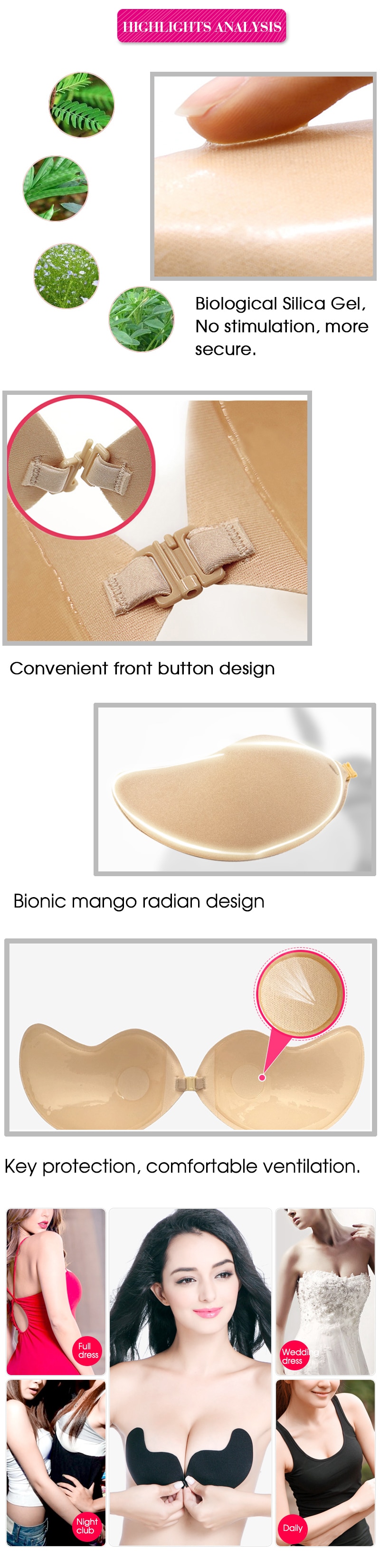 บราปีกนก **รุ่น B-Mango บราปีกผีเสื้อ เนื้อผ้า เกาะอก บราแบบบาง บรามือ บราภูเขาไฟ ซิลิโคนบรา บราเชือก บราไร้สาย