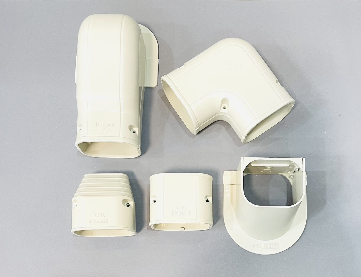 ข้อโค้ง TK/AK75 สีครีม (ข้องอแบน)