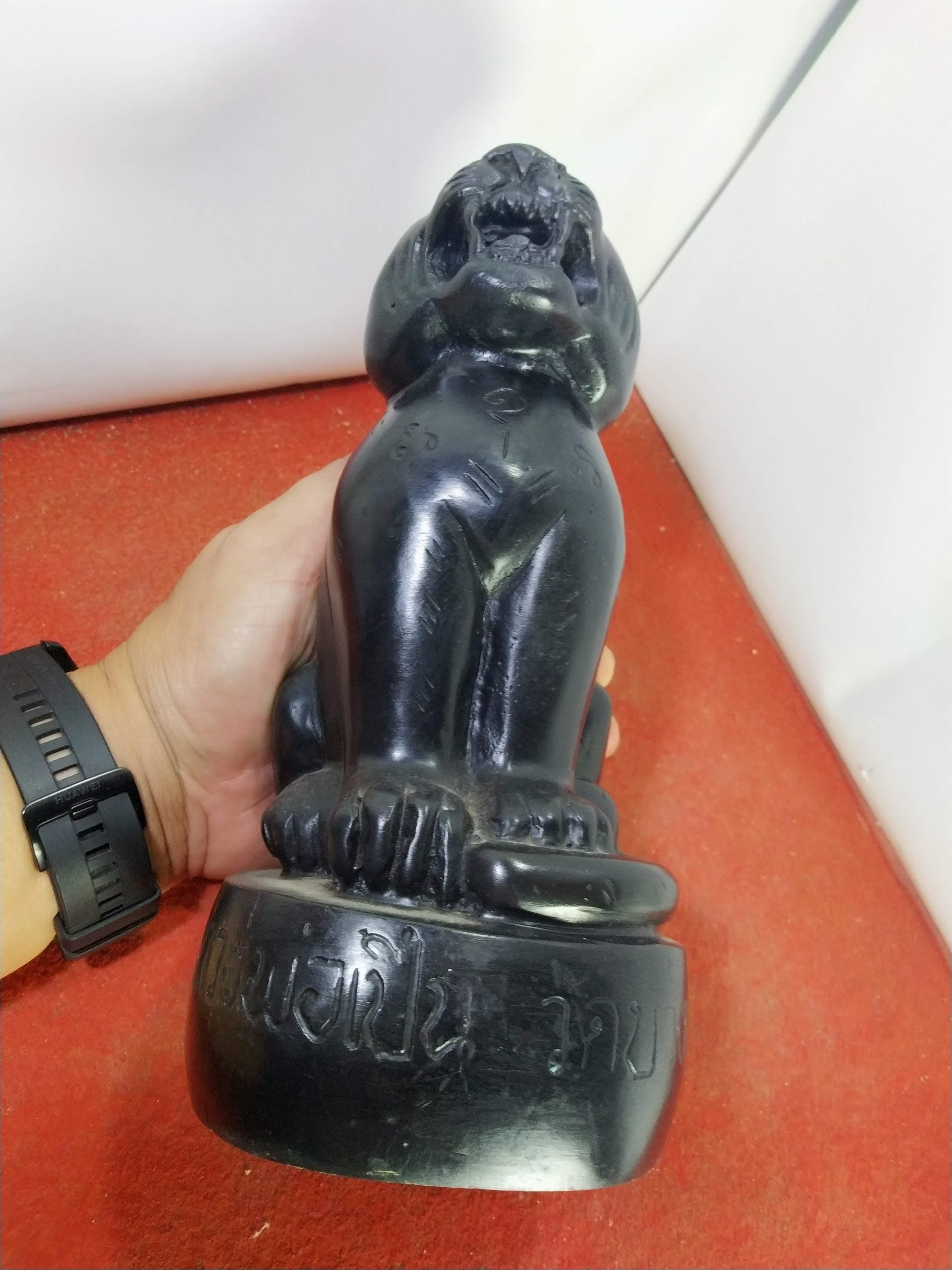 เสือ หลวงพ่อเปิ่น วัดบางพระ เนื้อโลหะสำริด สูง 9 นิ้ว