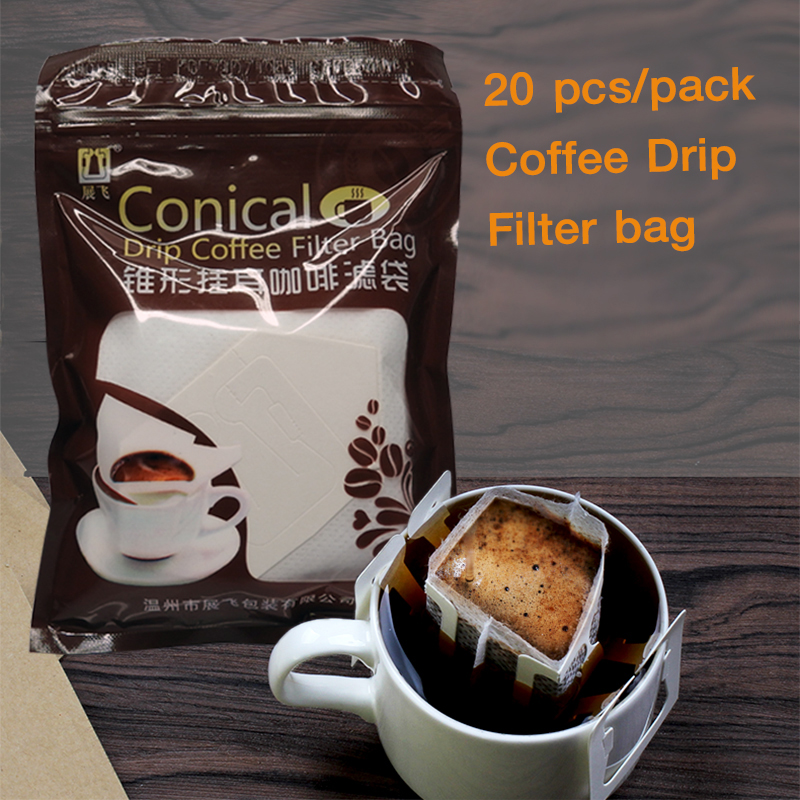 ถุงกรองกาแฟ ดริปคอฟฟี่ แบบหูแขวน 90x90 mm. 1 แพ็ค 20 ชิ้น 1610-537