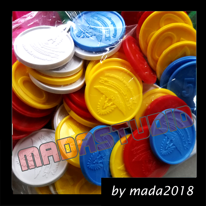 เหรียญชิพ แบบทองแบบนูน มีหลายสีลงโลโก้ได้
