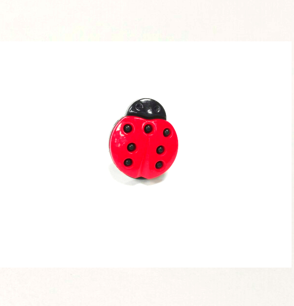 Ladybug button - red col. (size 29L,144pc/pack)
