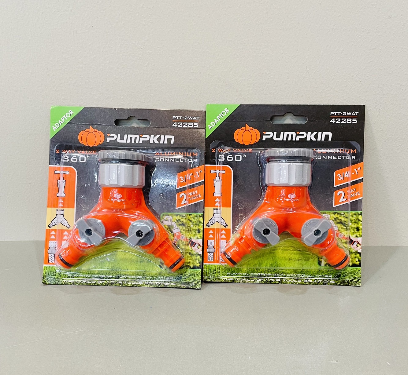 วาล์วก๊อกน้ำ 2ทาง อลูมิเนียม พัมคิน