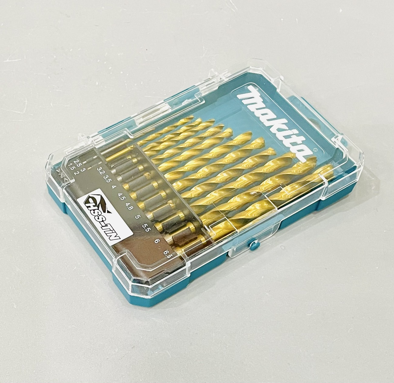 ดอกสว่านเจาะเหล็ก HSS สีทอง Makita 13ตัวชุด(มิล) D-72855