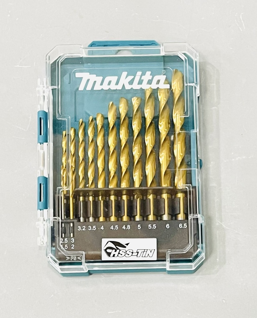 ดอกสว่านเจาะเหล็ก HSS สีทอง Makita 13ตัวชุด(มิล) D-72855