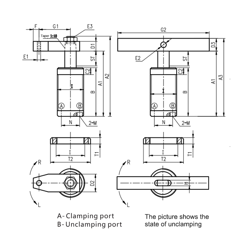 Hydraulic Swing Clamp -Type "HSC-TB"