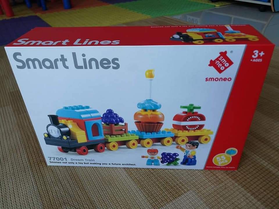 ตัวต่อ smart line , เซทรถไฟ Dream train 55 ชิ้น /กล่อง /