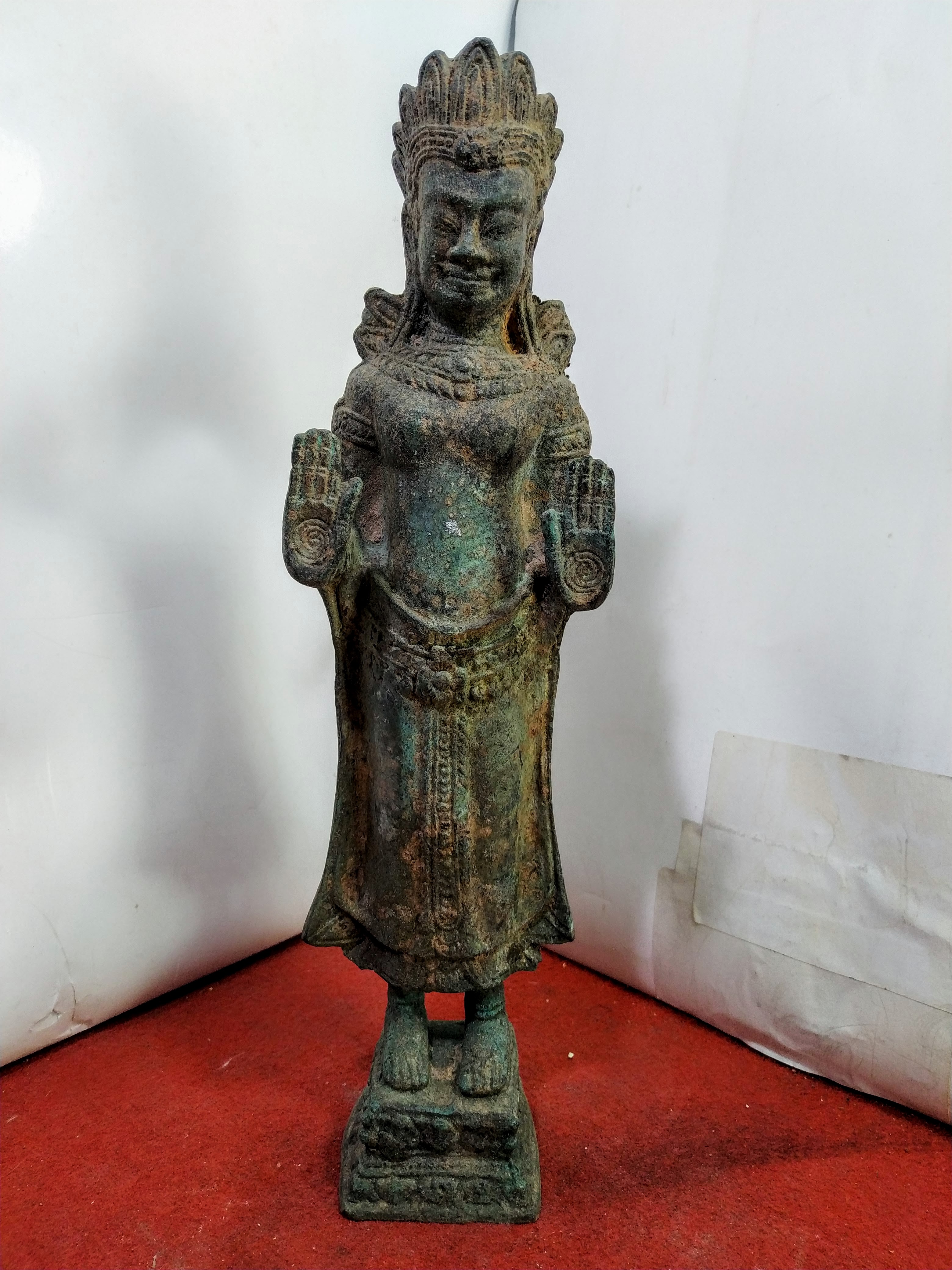 พระเทริดขนนก ลพบุรี ปางห้ามสมุทร สูง 12 นิ้ว