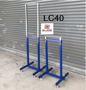 Zlide Container Roller ขาตั้ง รางลูกกลิ้ง LC40 สำหรับ ลูกกลิ้ง 40 cm สูงปรับได้ 100 - 170 cm