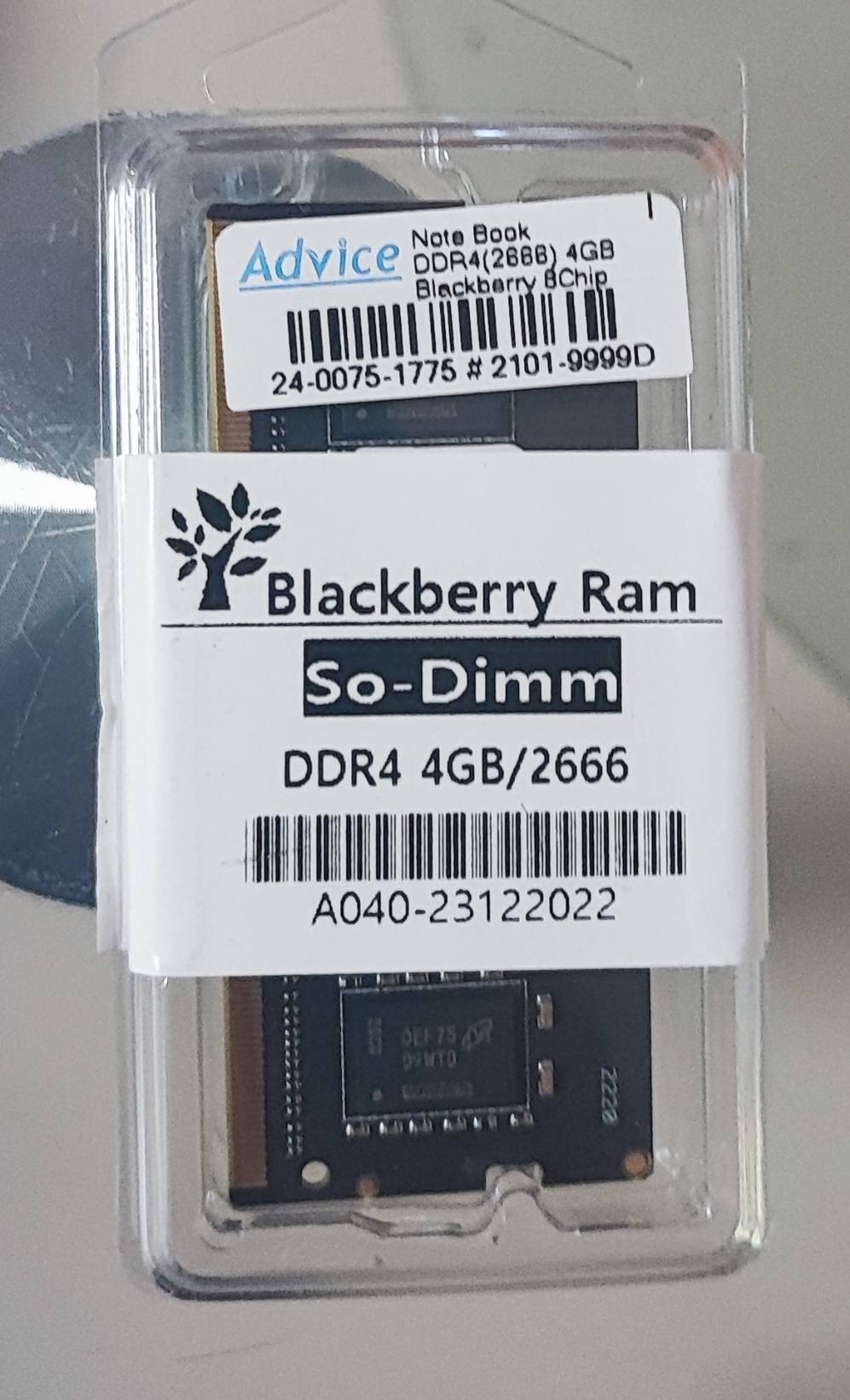 RAM DDR4(2666, NB) 4GB BLACKBERRY 8CHIP