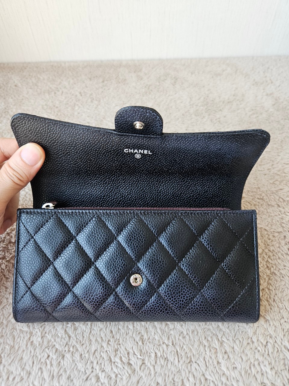 Chanel Sarah Black Cavier SHW