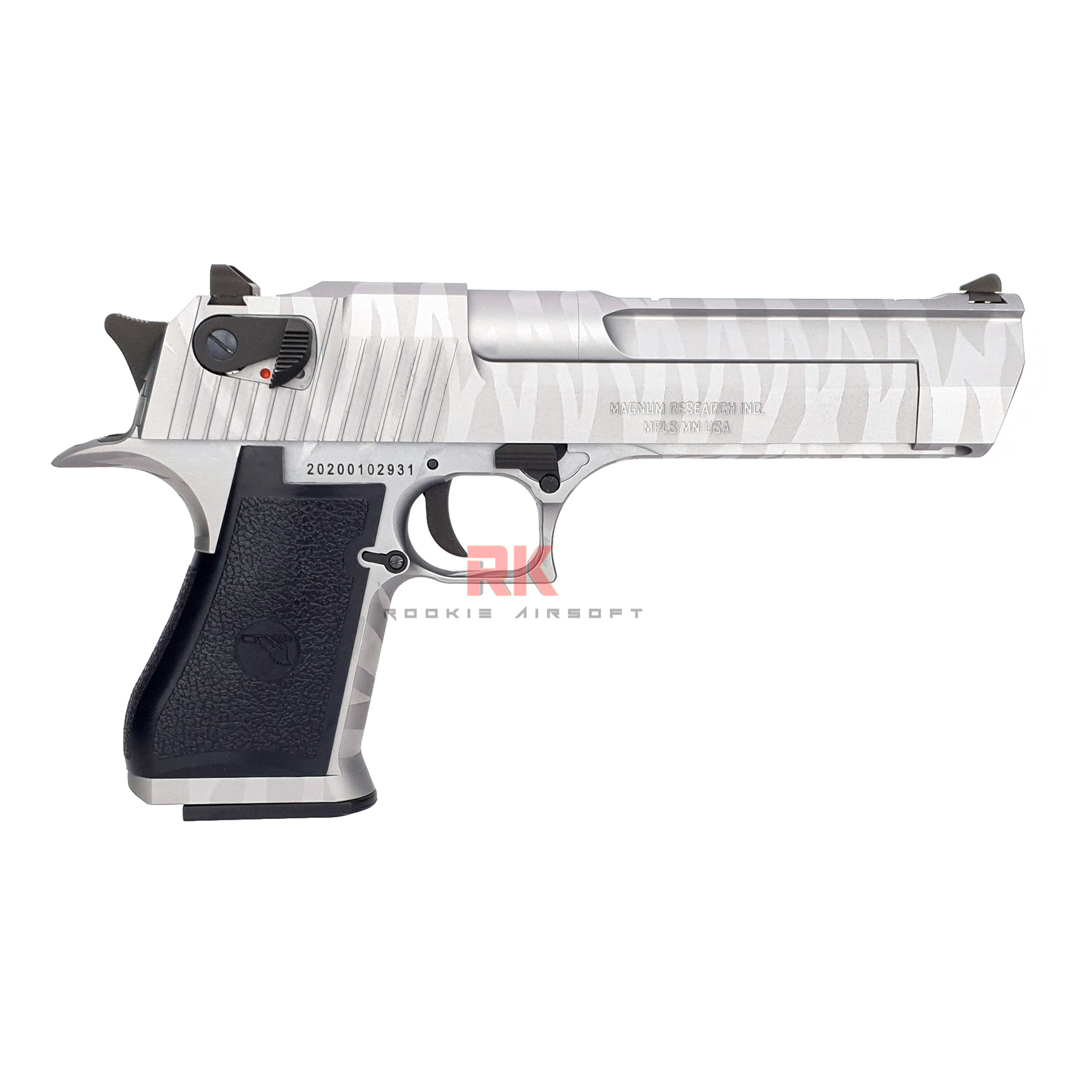Cybergun (WE) Desert Eagle Tiger Stripe .50AE GBB Pistol - Silver