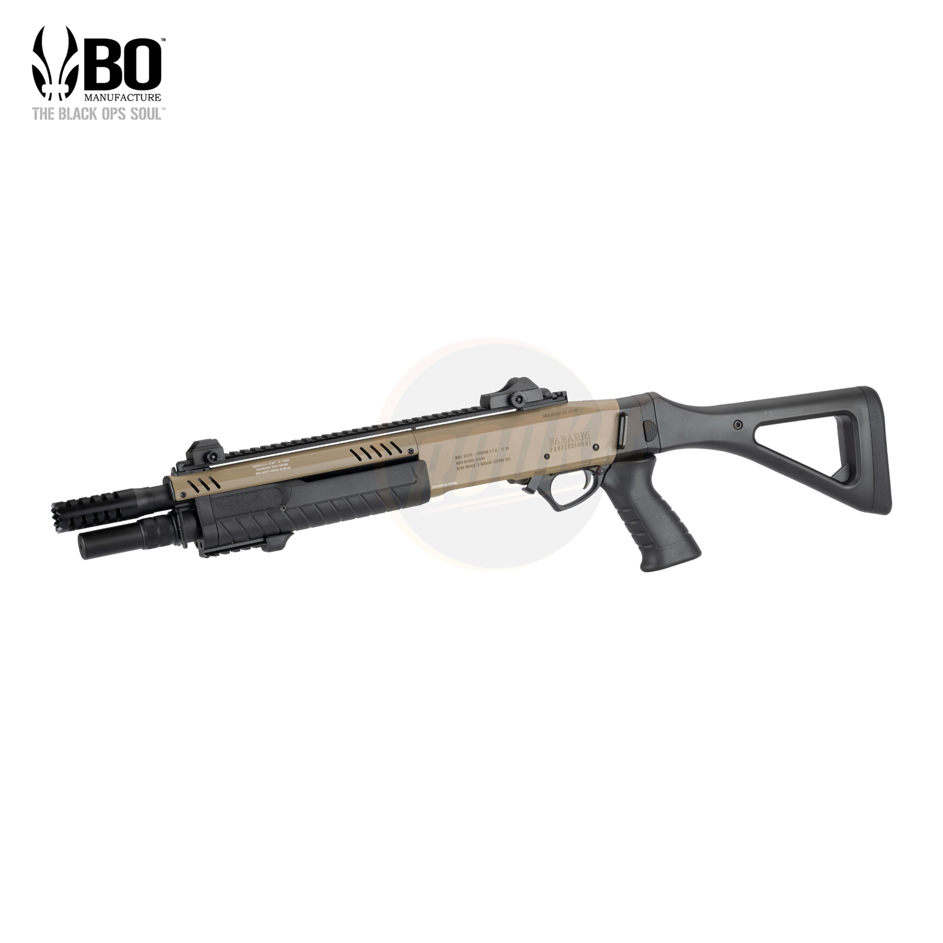 BO FABARM STF/12 Compact 11" Gas Pump Action Shotgun (FDE)