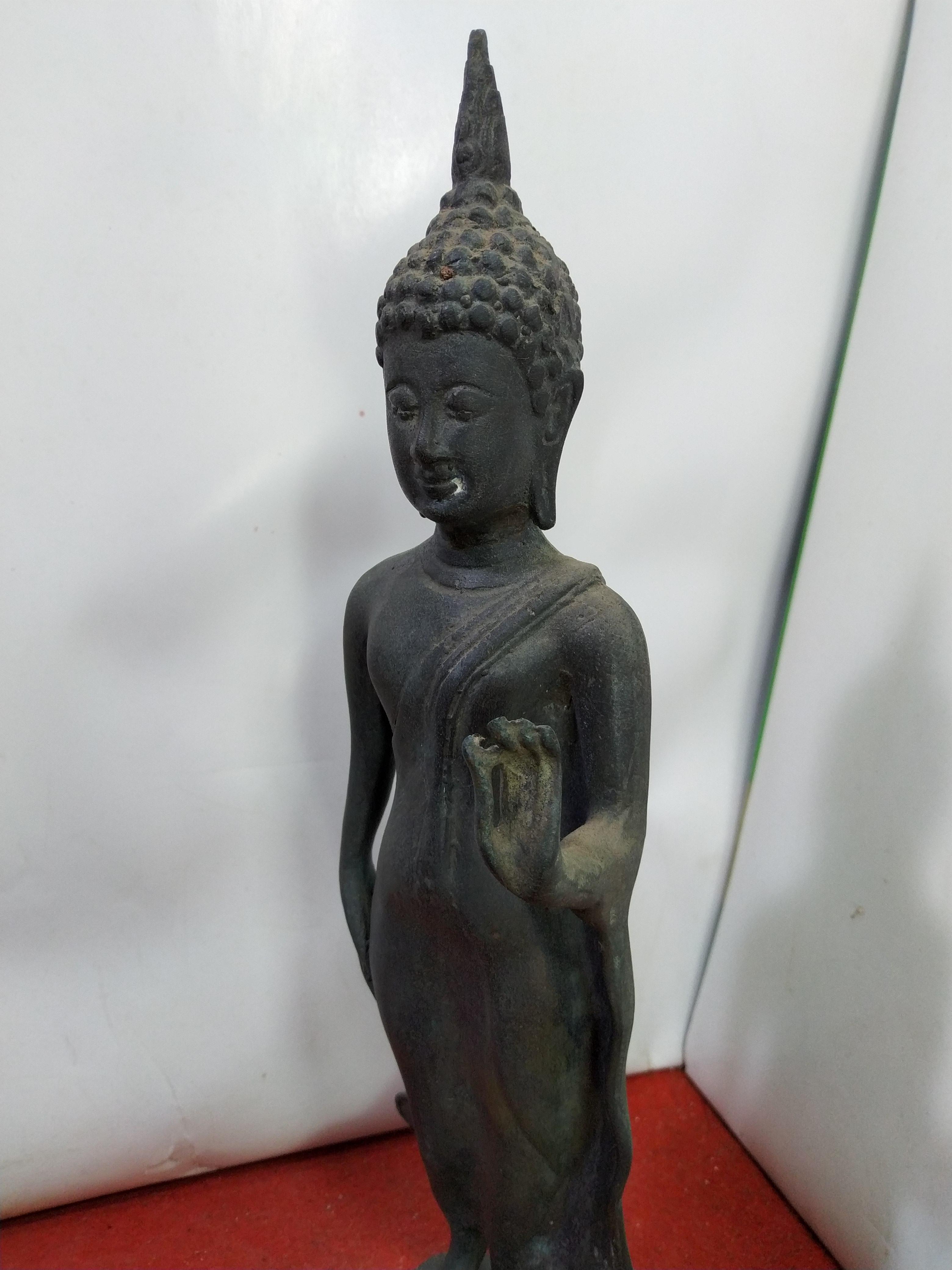 พระพุทธ ปางลีลา สูง 13 นิ้ว เนื้อสำริด