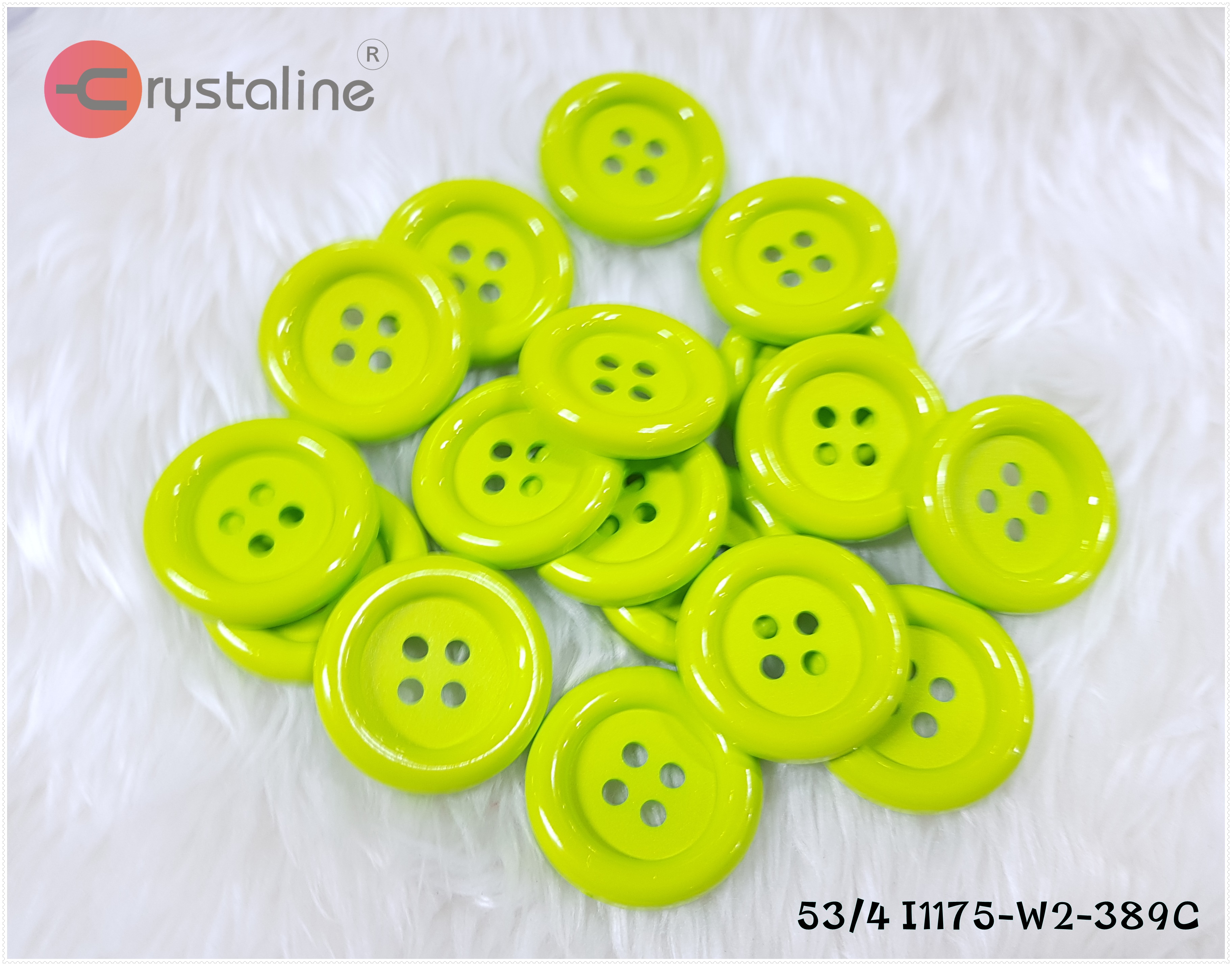 Big button - Green col. (size 53L,50pcs/pack)