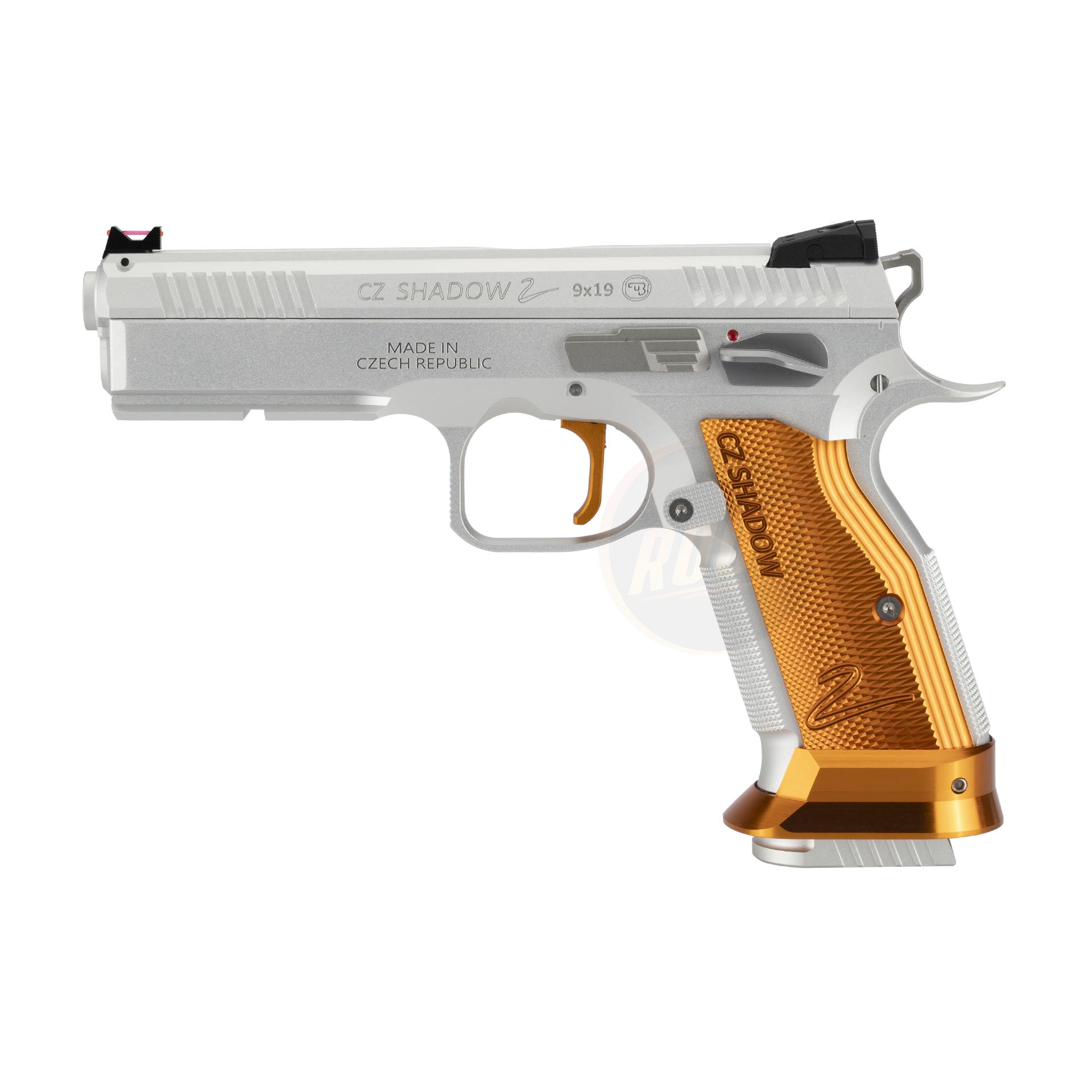 CL Project Custom KJ CZ Shadow 2 Single Action GBB (CNC Version) - Silver & Orange Limited Edition