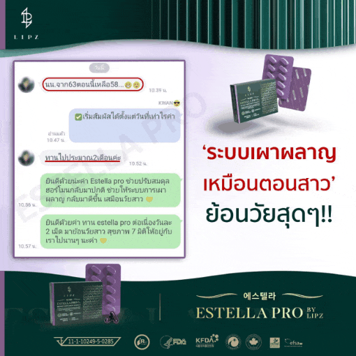 EstellaProรีวิวระบบเผาผลาญดีขึ้น