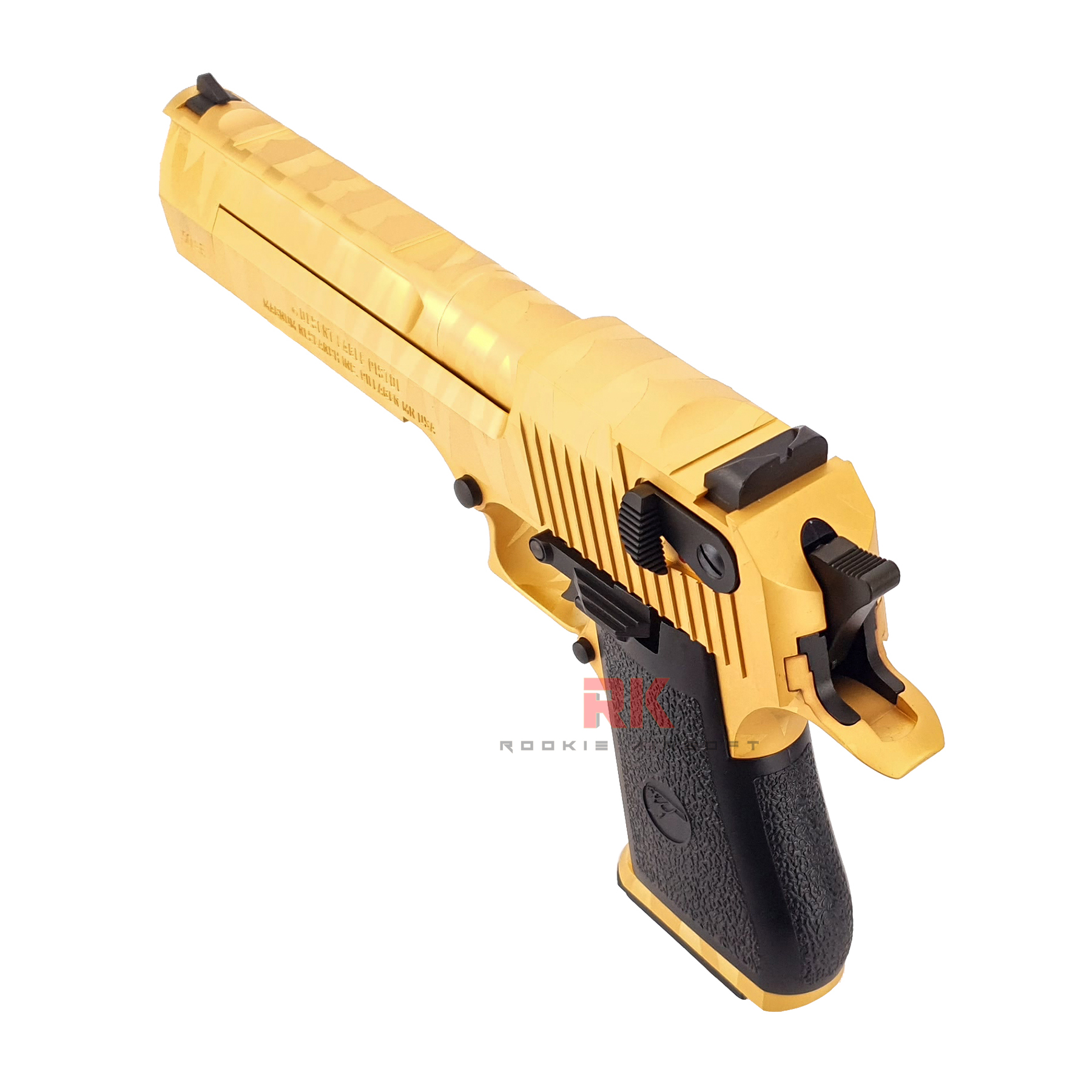 Cybergun (WE) Desert Eagle Tiger Stripe .50AE GBB Pistol - Gold