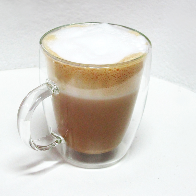 แก้วกาแฟ 2 ชั้น แก้วดับเบิ้ลวอลล์ 375cc. มีหู 1610-388