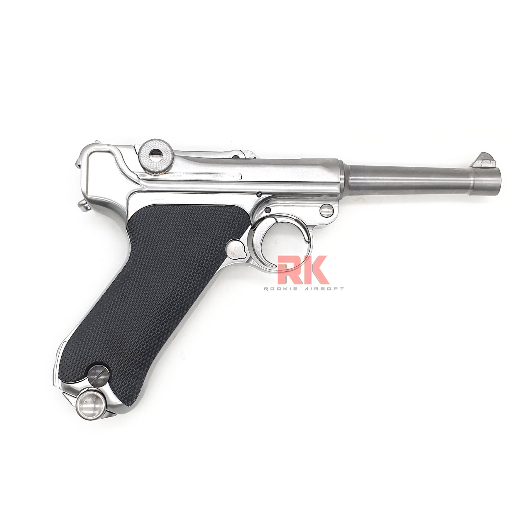 WE Luger P08 4 นิ้ว GBB - Silver