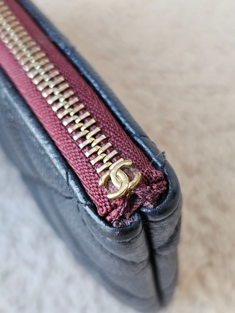 Chanel O Case Black Cavier GHW