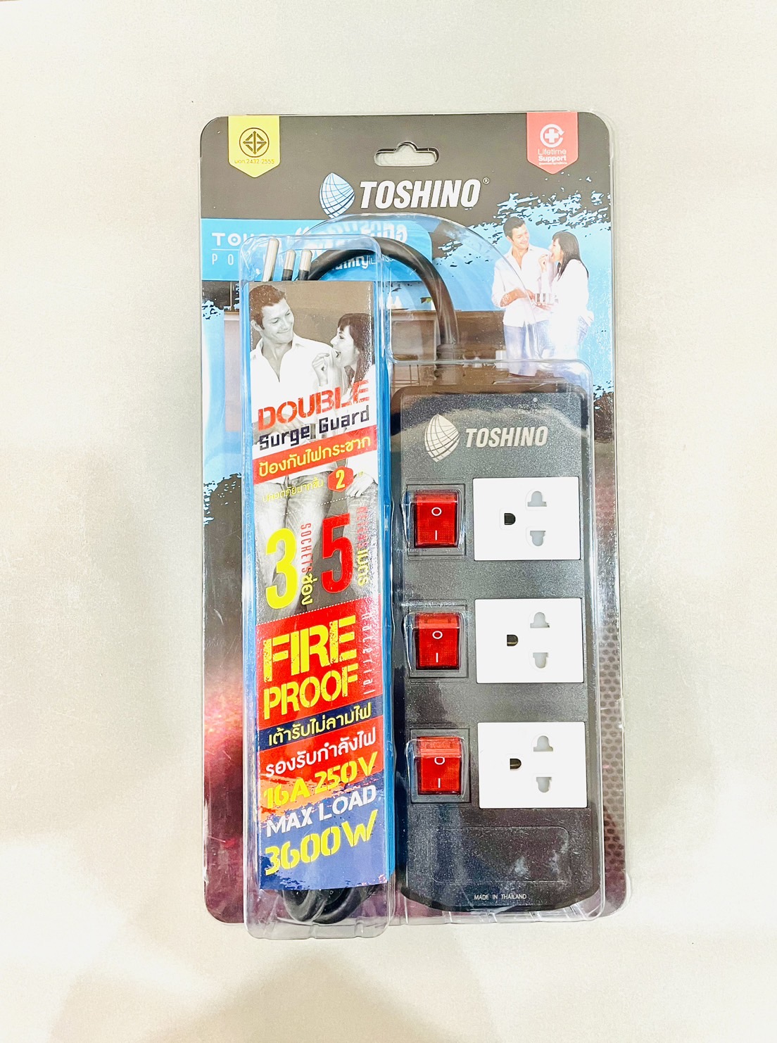 รางปลั๊กโตชิโน รุ่น 3600w TIS315-5ม.