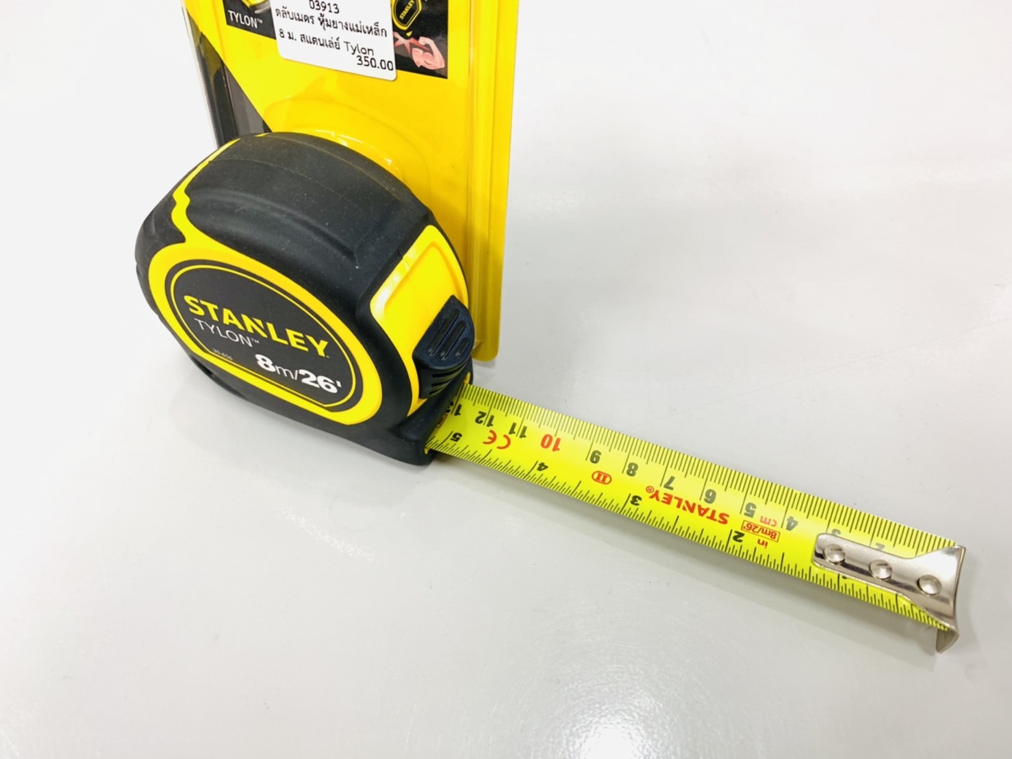 ตลับเมตร หุ้มยาง 8ม. สแตนเล่ย์